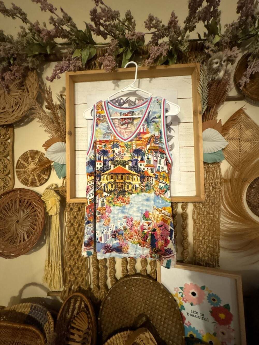 Johnny Was Janie Favorite Swing Tank Size L Cannes Print